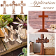 24 шт. деревянных украшений для демонстрации крестов&nbsp;DIY-WH0899-437-5