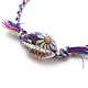 Bedruckte Kaurimuschel Perlen geflochtene Perlen Armbänder BJEW-JB05058-01-2
