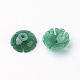 Myanmar natural de jade / burmese jade cuentas tapas G-E418-04-2