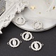 Flat Round Alloy Connector Charms FIND-YW0003-44-5