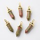 Natural Unakite Double Terminated Pointed Pendants G-G902-B17-4