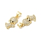 Подвески из латуни micro pave clear & clack с кубическим цирконием ZIRC-L103-002G-2