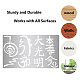 GORGECRAFT 2 Styles Metal Reiki Symbols Stencil Chinese Letters Stencil Reusable Stainless Steel Painting Template for Wood Burning Pyrography Engraving Drawing Crafts DIY-WH0378-004-6