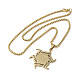 304 Stainless Steel Sun with Knot Pendant Necklaces NJEW-P293-07G-3