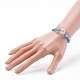 Bracelets réglables en perles de verre millefiori faits à la main BJEW-JB06074-04-4