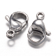 304 Stainless Steel Lobster Claw Clasps STAS-P095-03-1