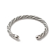 304 Stainless Steel Twist Rope Cuff Bangles BJEW-P310-06P-3