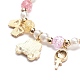 Colorful Alloy Enamel Cute Charms Bracelet BJEW-JB08661-03-5