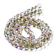 Electroplate Rondelle Glass Beads Strands EGLA-A036-09A-FR01-2