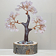 Ornements d'arbre en quartz rose naturel TREE-PW0002-04B-1