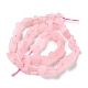 Perlas de cuarzo rosa cruda naturales ásperos G-B065-C01-3