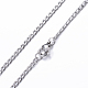 304 Stainless Steel Curb Chain Necklaces NJEW-K099-04P-3