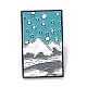 Spilla smaltata di montagna di neve JEWB-O005-F04-1
