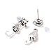 Alloy Cat Front Back Stud Earrings for Women EJEW-G323-01AS-2