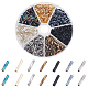 PandaHall 1260pcs 7 Colors Glass Bugle Beads SEED-PH0001-55-1