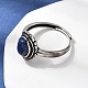 Природные лазурит кольца палец&nbsp;RJEW-A084-08AS-07-3