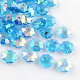 AB-Color Plated Flower Transparent Glass Beads GLAA-R160-M2-2