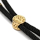 Braccialetti con corde di nylon adatti per ciondoli per connettori AJEW-P116-01G-12-3