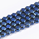 Chapelets de perles en verre électroplaqué EGLA-T018-03-2