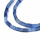 Природные голубые авантюрин бисером пряди G-S299-140-3