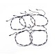 Nylon ajustable pulseras de abalorios trenzado del cordón BJEW-P256-A04-2