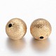Perles rondes en laiton texturées KK-E671-02A-1
