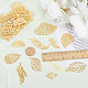 SUNNYCLUE 1 Box 88Pcs Gold Filigree Charms Filigree Leaf Charm Filigree Metal Charms Hollow Leaves Charms Filigree Connector Charms Filigree Connectors for Jewelry Making Charms DIY Earrings Bracelet IFIN-SC0001-51-3