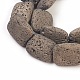 Fili di perle di roccia lavica naturale elettrodeposta G-E497-I-04-1