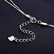 Стерлингового серебра перлы раковины двухуровневый ожерелья NJEW-F188-03-4