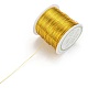 ジュエリー作りのための銅線銅ビーズワイヤー  長持ちメッキ  ゴールド  26ゲージ  0.4mm  約124.67フィート（38m）/ロール CWIR-F001-G-0.4mm-3