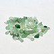 Природный зеленый бисер авантюрин чипов X-G-O103-02-1