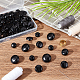 CHGCRAFT 100Pcs 3 Size 1-Hole Plastic Buttons Round Black Plastic Imitation Leather Buttons Set for Blazer Suits Sport Coat Uniform Jacket Sewing Craft 25mm 20mm 15mm BUTT-CA0001-05A-4