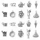 100 pièces 10 pendentifs en alliage de zinc de style tibétain sur le thème du thé TIBEP-CJ0001-69-1