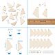 Yilisi diy trapezoide madera natural colgantes kits de fabricación de pendientes DIY-YS0001-15-9