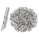 SuperZubehör 300 Stück faltbare Crimp-Enden aus Eisen STAS-FH0001-86-1