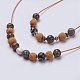 Korean Waxed Polyester Cord Two-Tiered Necklaces NJEW-JN02145-3