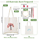 Набор для вышивания холщовой сумки Wadorn «сделай сам» с узором «дерево» DIY-WH0297-14-2