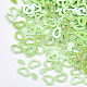 輝くネイルアートの輝き  マニキュアスパンコール  キラキラネイルスパンコール  ハート  淡緑色  2.5~4x1.5~3x0.3mm MRMJ-T017-03C-2