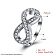 Tin Alloy Czech Rhinestone Infinity Rings For Women RJEW-BB16351-6P-3