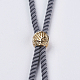 Nylon Twisted Cord Bracelet Making X-MAK-F018-07G-RS-3