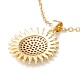 Ожерелье с подвеской в виде солнца из прозрачного кубического циркония NJEW-O125-21G-2