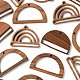 18pcs 3 pendentifs en bois de noyer de style WOOD-LS0001-43-4