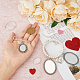 SUPERFINDINGS 2 Styles 2Pcs Bouquet Charms for Wedding Oval Blank Brooches Pins Imitation Pearl Wedding Bouquet Picture Frame Alloy Sweater Shawl Clip Wedding Photo Charms for Bridal Engagement BJEW-FH0001-01B-3