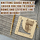 Wooden Square Frame Crochet Ruler DIY-WH0536-002-4