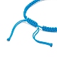 Плетеный браслет из бисера сглаз лэмпворк BJEW-JB07857-04-4