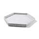 Placa de joyería redonda plana de porcelana hexagonal DJEW-I015-03-6