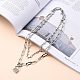 304 Stainless Steel Coffee Bean Chain Necklaces and  Pendant Necklaces Sets NJEW-JN03083-4