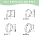 Unicraftale 16 pz 4 anelli a fascia in acciaio inossidabile misura 201 per uomo donna RJEW-UN0002-45-3