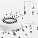 340 pièces 4 style pierre de soie noire naturelle/perles de netstone G-LS0001-38-6