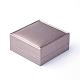 PUレザーブレスレット/バングルボックス  正方形  アザミ  9.05x9.1x4.1cm OBOX-G010-01B-1